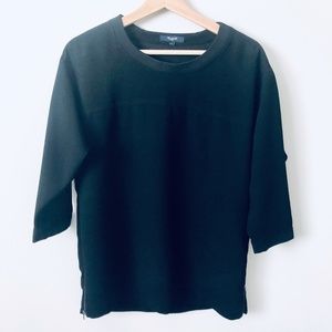 Madewell Crepe Top with Zippers - Size S